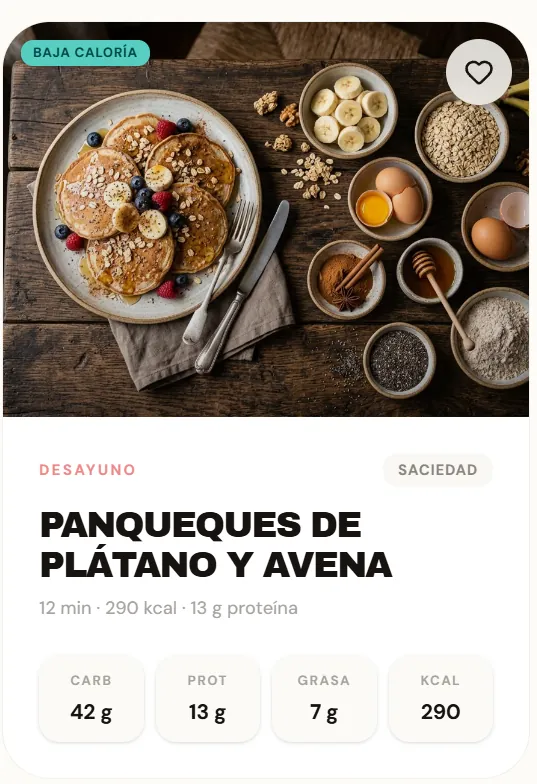 Panqueques de Plátano y Avena