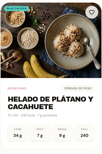 Helado de Plátano y Cacahuete
